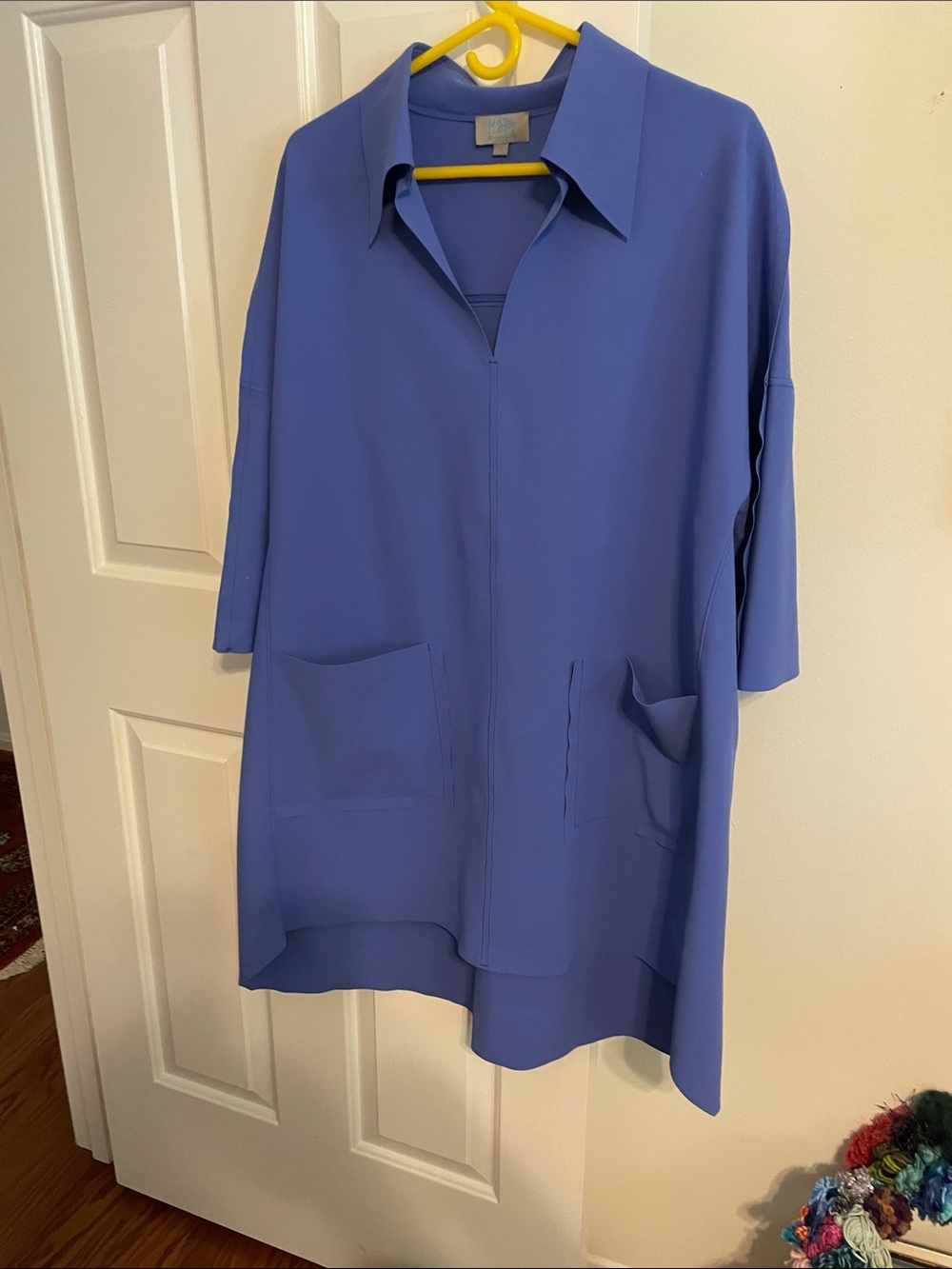 Maria Pinto Tunic - Relaxed Asymmetrical Shirt Dress in Periwinkle